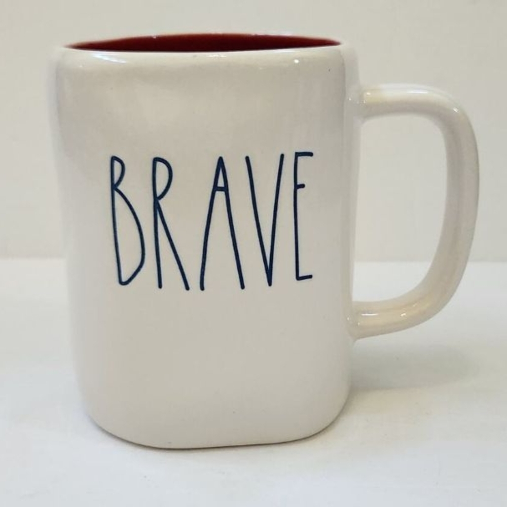 Rae Dunn Patriotic Brave Coffee Mug